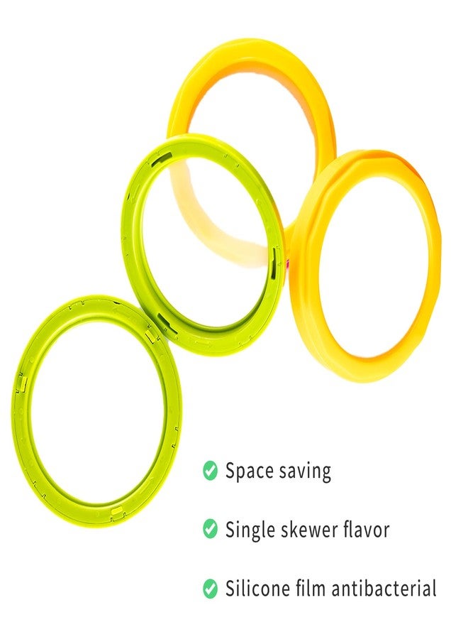 Anphly Silicone Double-Layered Sealing Fruit And Vegetable Preservation Box Set, Mini Fridge Storage Container, 4-piece set - Image 3